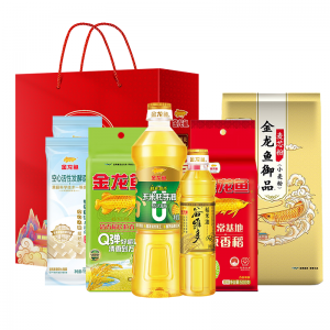 J-普区包邮 金龙鱼大礼包C款 零反式脂肪鲜榨甜香玉米胚芽油/非转/压榨/一级/700ML 金龙鱼双一万稻米油400ML 金龙鱼原香稻500G 金龙鱼清香稻长粒香米500G 金龙鱼御品麦芯粉(小麦粉)1KG  金龙鱼发酵面系列活性发酵空心挂面150G*2 礼盒 中秋年货企业福利