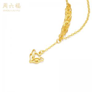 【每证一品】周六福S925银灵狐项链ZLFD061050送女友老婆结婚纪念礼 新年圣诞节母亲节礼物 女生生日520礼物